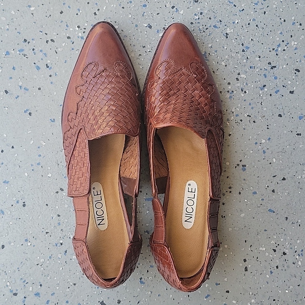Nicole Brown Leather shoes Size 9